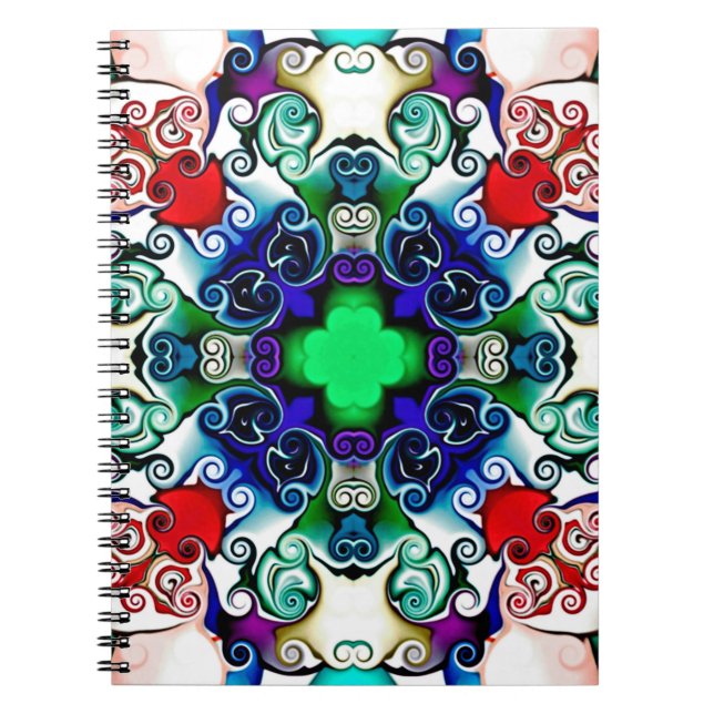 Computergrafik. Darstellung eines abstrakten Flo Notizblock (Vorderseite)