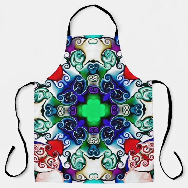 Computergrafik. Darstellung eines abstrakten Flo Schürze (Vorderseite)