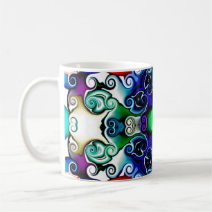 Computergrafik. Illustration eines abstrakten Blum Kaffeetasse