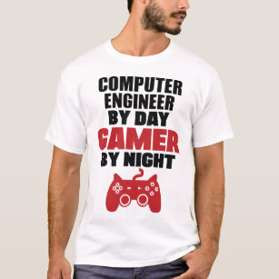 Computeringenieur bei Tag Gamer bei Nacht T-Shirt