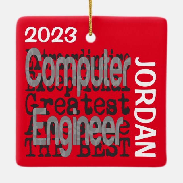 Computeringenieur Extraordinaire CUSTOM Keramikornament (Rückseite)