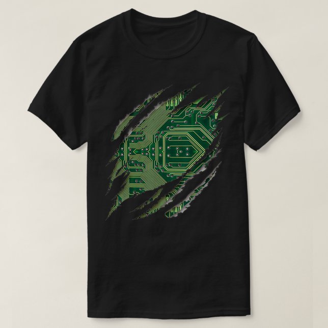Computeringenieur Software Geek Circuit Board Insi T-Shirt (Design vorne)