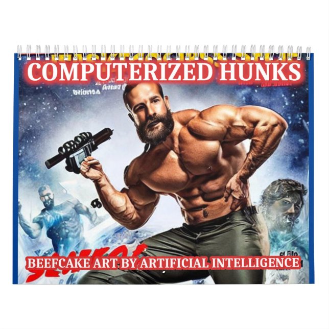 Computerisierte Hunker - Beefcake-Kalender Kalender (Titelbild)