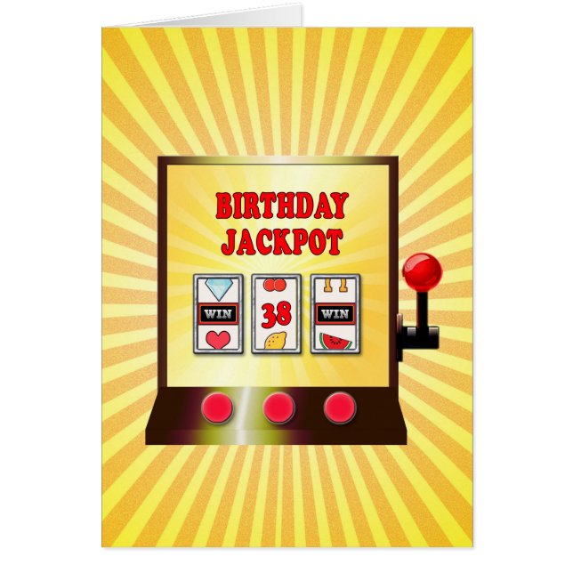 Computerkarte zum 38. Geburtstag (Vorne)