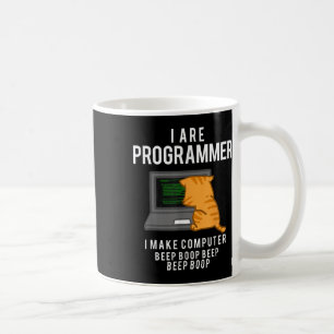 Computerkatzenprogrammierer Funny Coder Meme Kaffeetasse