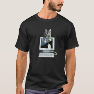 Computermaus-Kitty-Katze-Kollegen-Helfer-Haustier T-Shirt