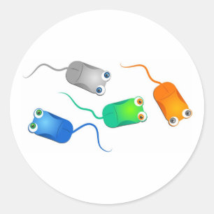 Computermaus Runder Aufkleber