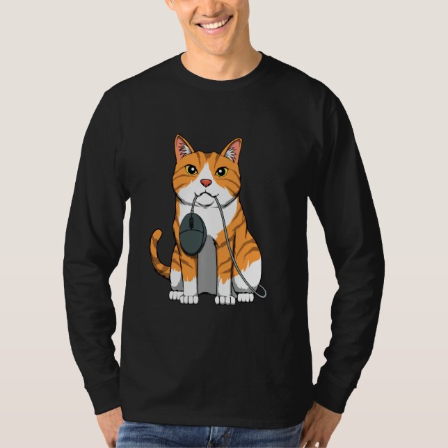 Computermäuse mit Cat Kitten Feline Gamer Gaming T-Shirt (Vorderseite)