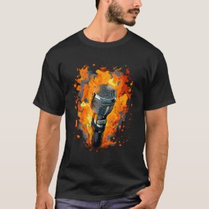 Computermikrofon für Flammen und Feuer T-Shirt