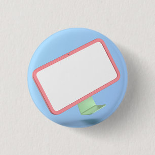 Computermonitor im Cartoon Button