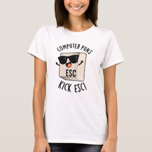 Computerpistolen Kick Esc Funny Keyboard Puff T-Shirt