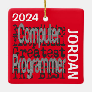 Computerprogrammierer Extraordinaire CUSTOM Keramikornament