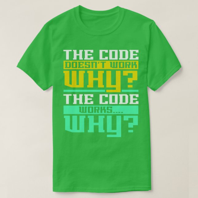 Computerprogrammierer-IT-Coder-Codierung T-Shirt (Design vorne)