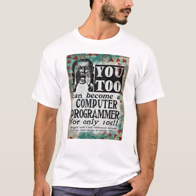 Computerprogrammierer - Lustiges Vintage Retro T-Shirt (Vorderseite)