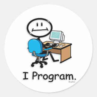 Computerprogrammierer Runder Aufkleber