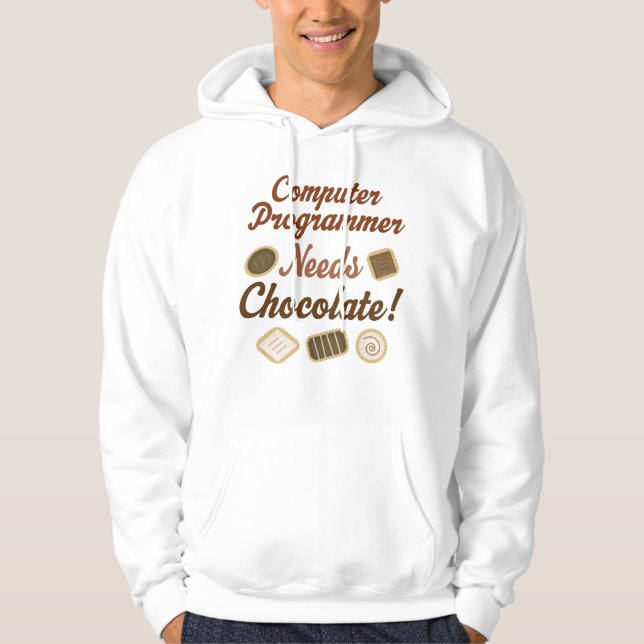 Computerprogrammierer-Schokolade Hoodie (Vorderseite)