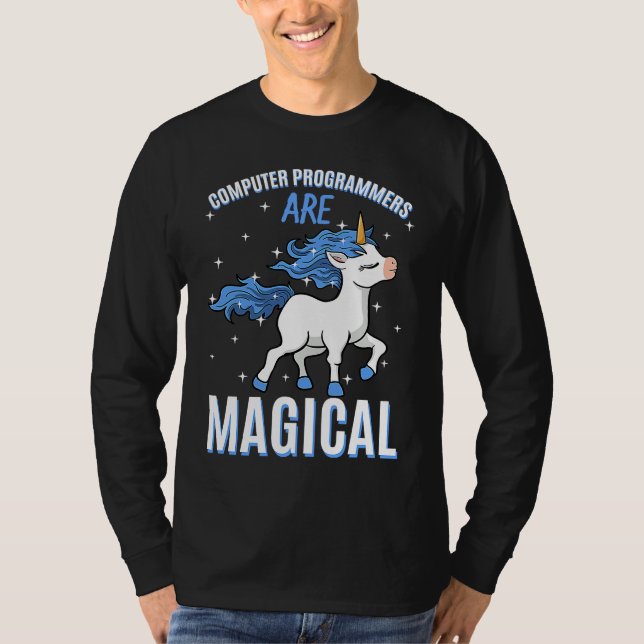 Computerprogrammierer sind magische Unicorn Coder  T-Shirt (Vorderseite)