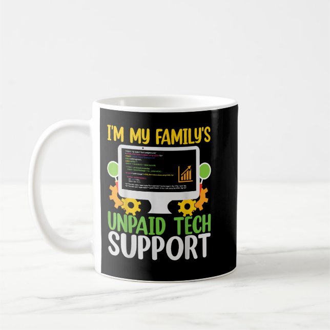 Computerprogrammierer Spaß in meiner Familie Unbez Kaffeetasse (Links)