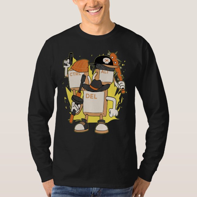 Computerprogrammierer Steuerung Alt Löschen PC CPU T-Shirt (Vorderseite)