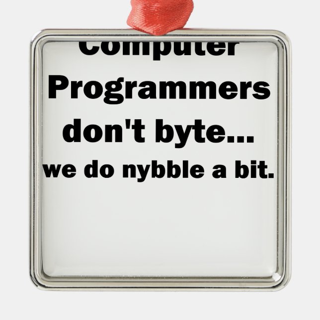 Computerprogrammierer tun nicht byte.png ornament aus metall (Vorne)