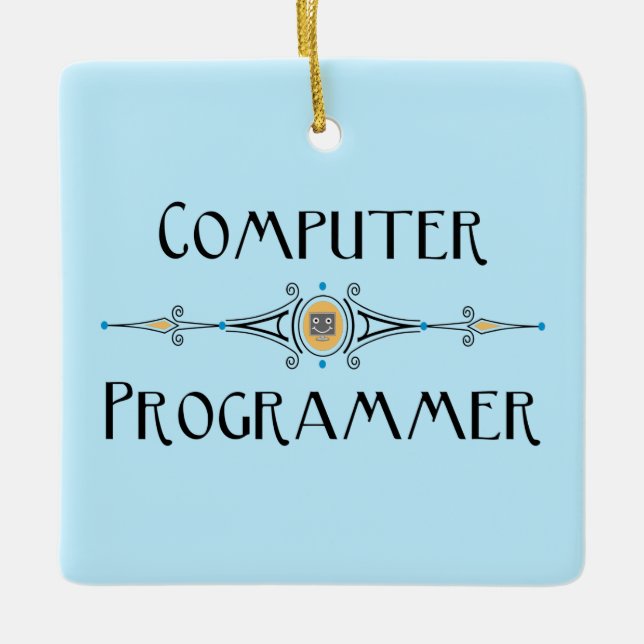 Computerprogrammleitung Keramikornament (Vorderseite)