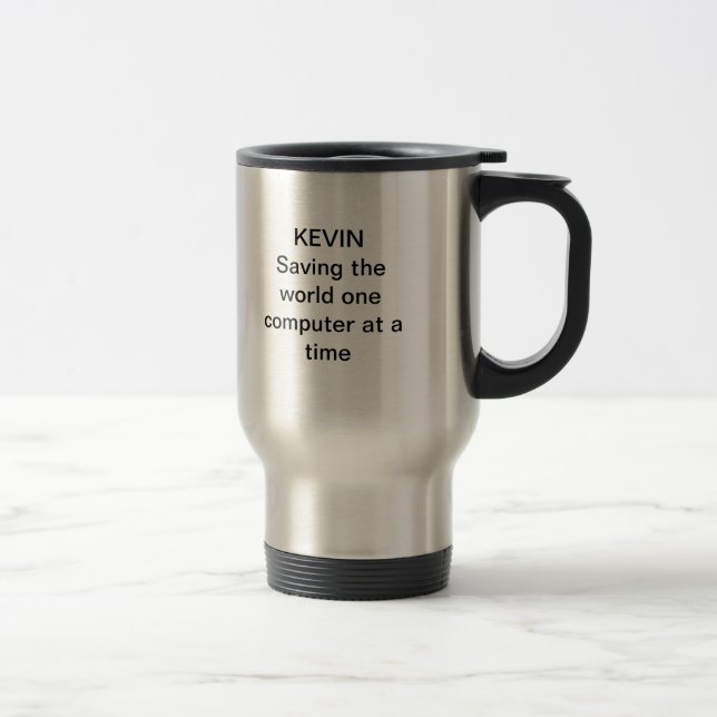 Computerreise-Tasse, die personalisiert sein kann Reisebecher (Rechts)