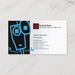 Computerreparatur Business Card Cool Robot Geek Visitenkarte
