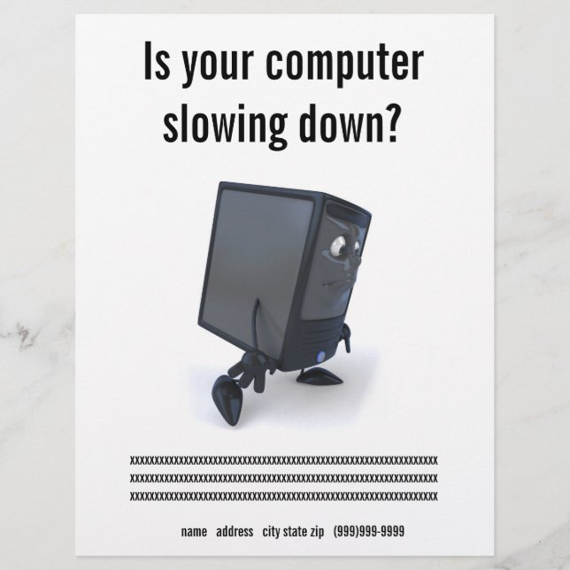 Computerreparatur Flyer (Vorne)