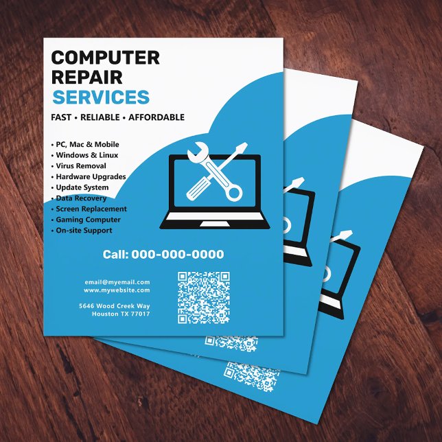 Computerreparatur Flyer (Computer Repair Flyer)