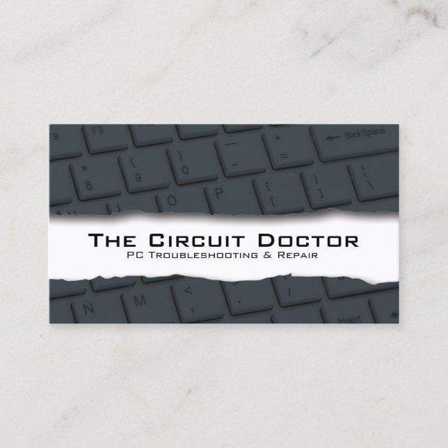 Computerreparatur - Tastatur-Ableitung der Visiten Visitenkarte (Vorderseite)