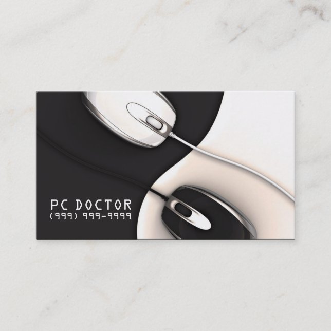Computerreparatur, Technik, Notebook-Visitenkarten Visitenkarte (Vorderseite)