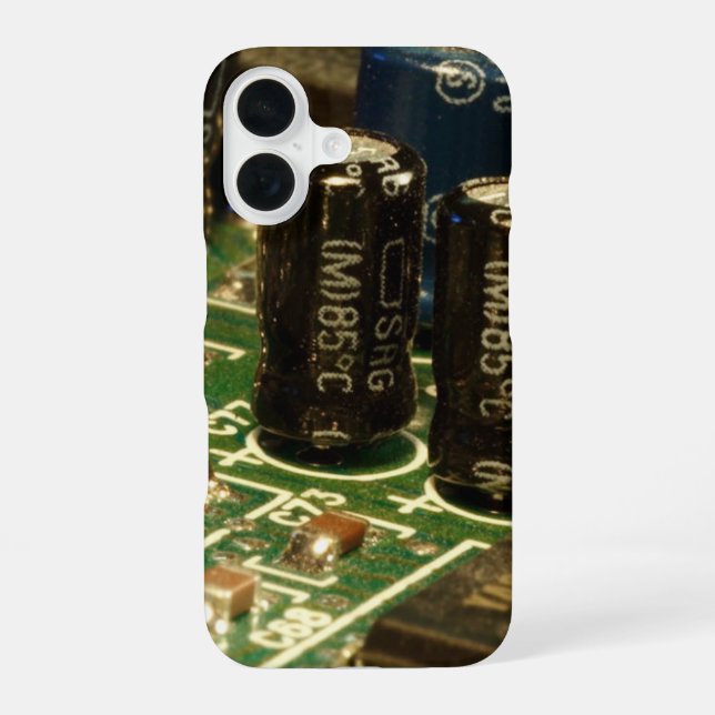 Computerschaltkreise für Technophile iPhone 16 Hülle (Rückseite)