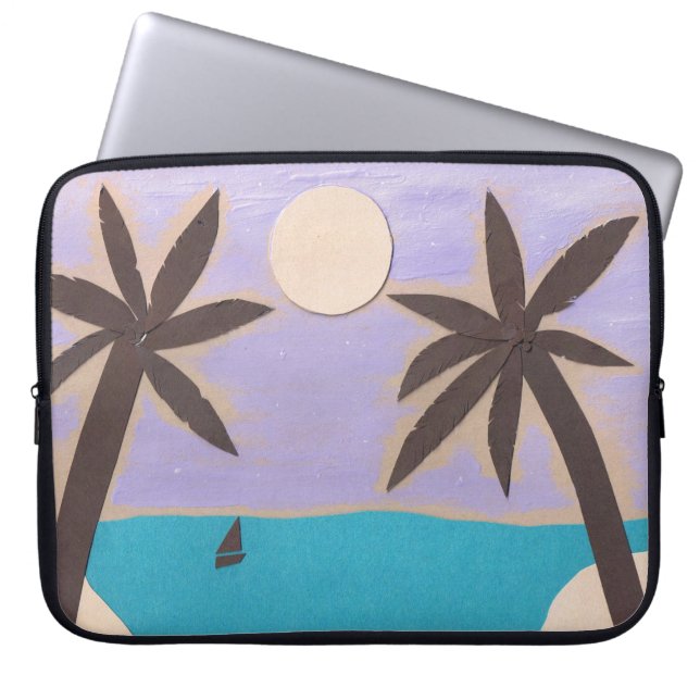 Computerschläfchen mit Palm Beach Szene Laptopschutzhülle (Vorderseite)