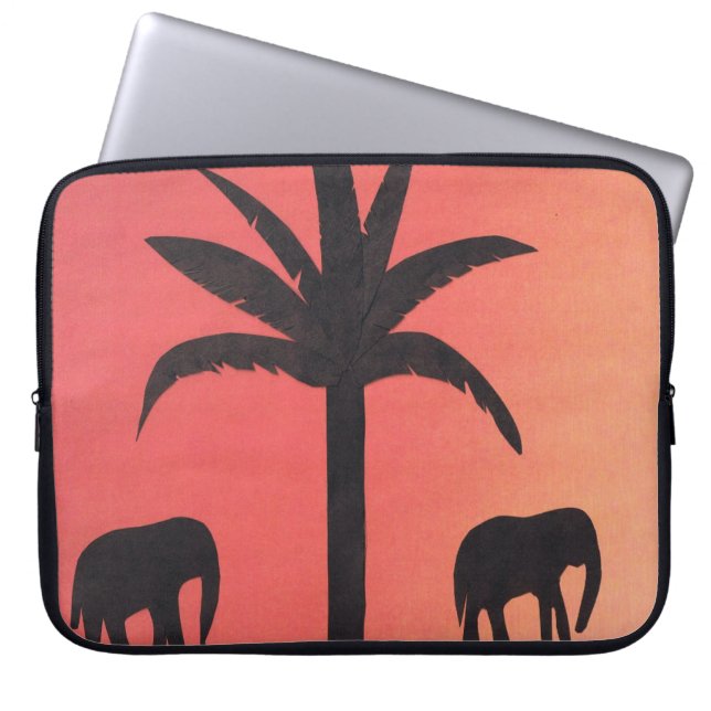 Computerschlauch mit Elefantendesign Laptopschutzhülle (Vorderseite)