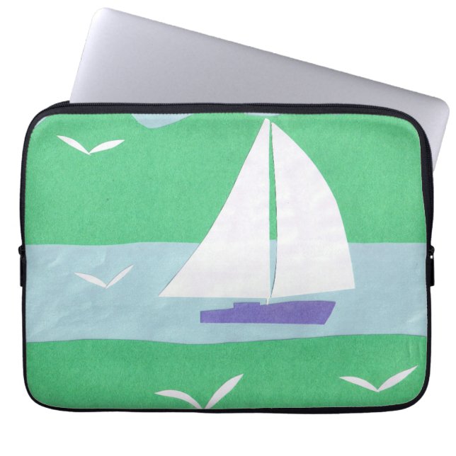 Computerschlauch mit Sailboat-Design Laptopschutzhülle (Vorderseite)