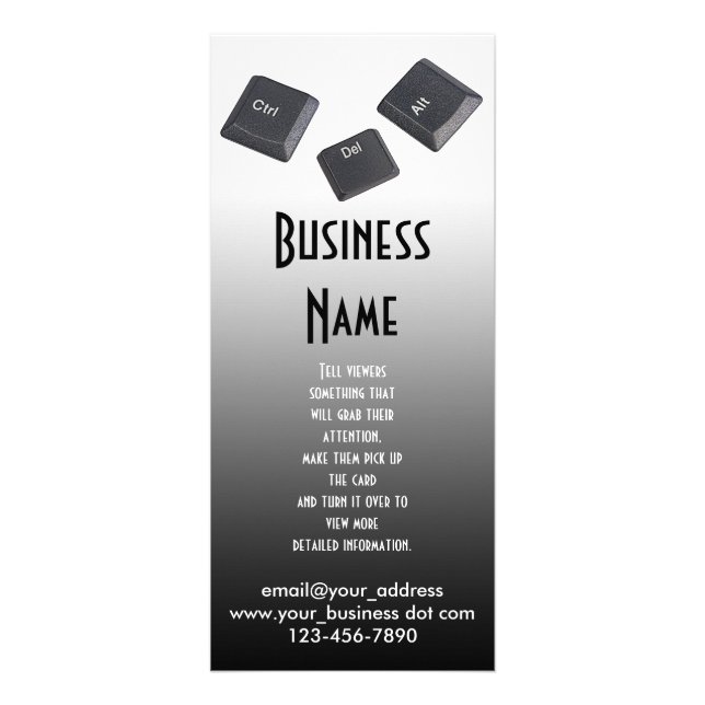 Computerschlüssel neu starten werbekarte (Vorne)