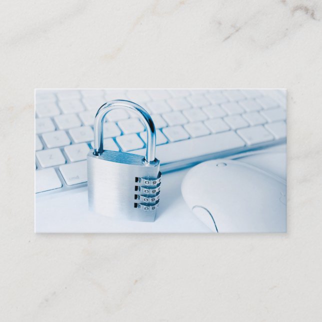 Computersicherheits-Visitenkarte Visitenkarte (Vorderseite)