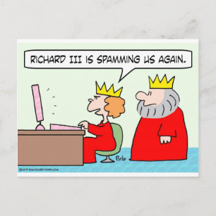 Computerspamming reicher Königin Postkarte