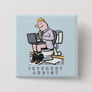 Computersucht, Internetsucht und Soziale-Medien-Su Button