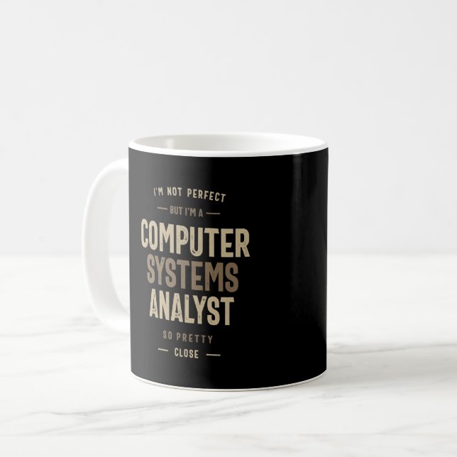 Computersystemanalytiker Kaffeetasse (Vorderseite Links)
