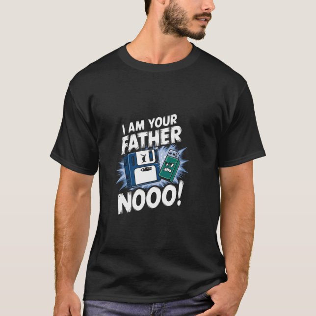 Computertechnik I Männer Vater & Sohn Diskette T-Shirt (Vorderseite)