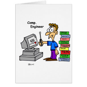 Computertechniker-Cartoon