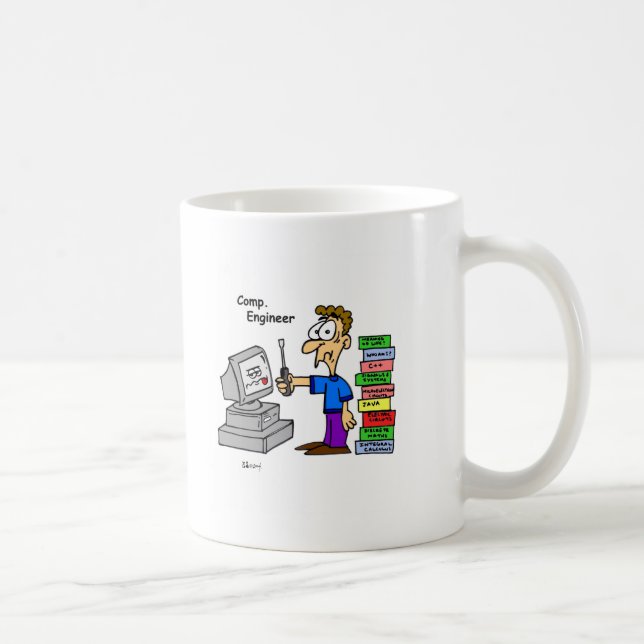 Computertechniker-Cartoon Kaffeetasse (Rechts)