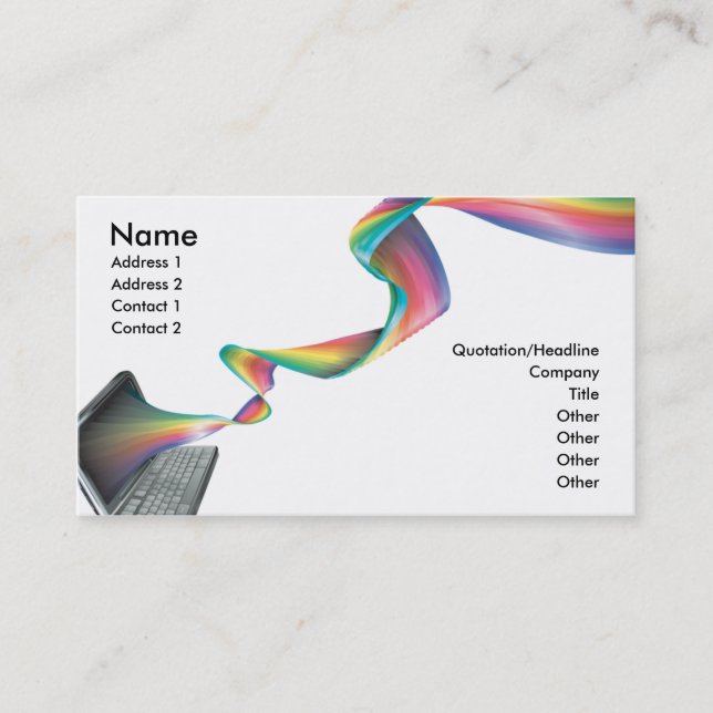 Computertechnologie-Regenbogen-Visitenkarte Visitenkarte (Vorderseite)