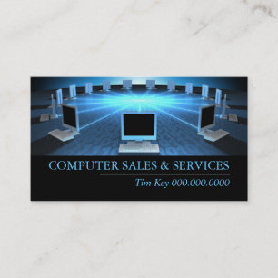 Computerverkauf Reparaturtechniker Laptop Visitenk Visitenkarte