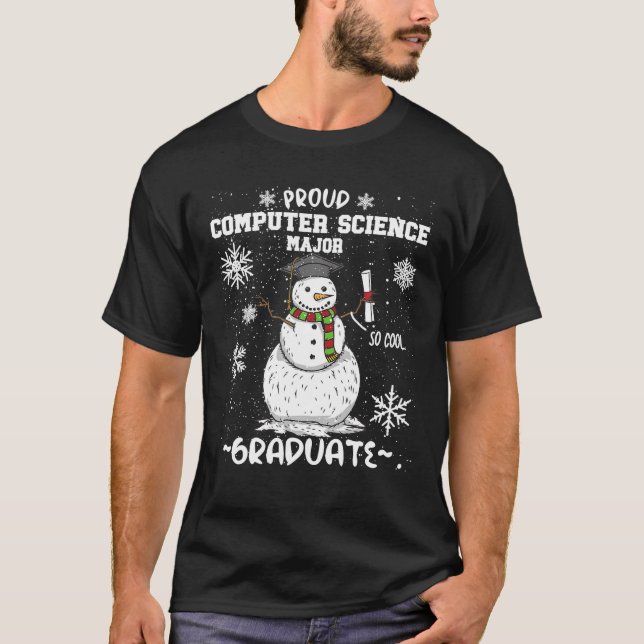 Computerwissenschaften Uni-Abschluss Winter G T-Shirt (Vorderseite)