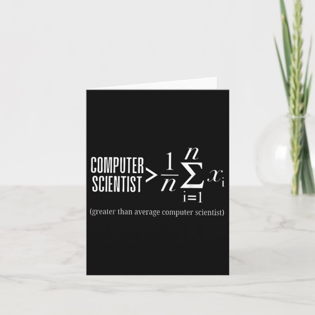 Computerwissenschaftler Math Programmer Coder Soft Karte (Vorderseite)