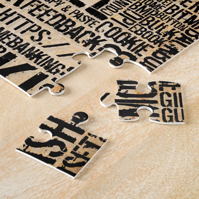 Computerwörterbuch - Vintag Puzzle (Seite)