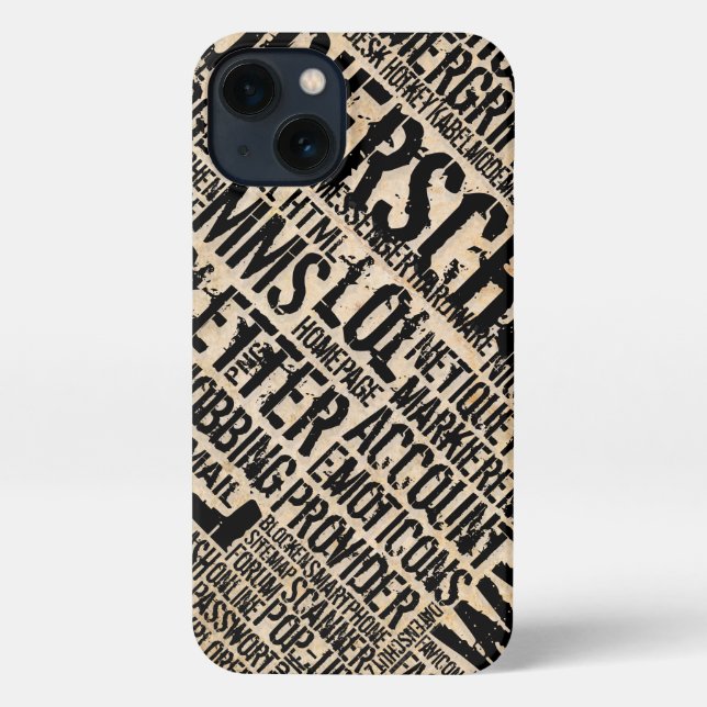 Computerwörterbuch - Vintager iPhone-Fall iPhone Hülle (Rückseite)