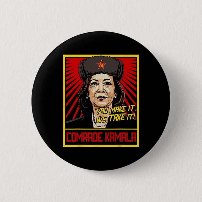 Comrade Kamala Kamala Harris Tim Wheimer Coach 202 Button (Vorderseite)